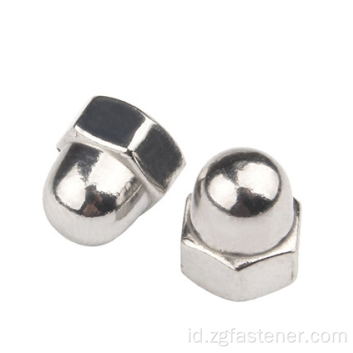 Din1587 stainless steel acorn hexagon mur m4m5m6m8 hexagon kubah kacang topi panjang